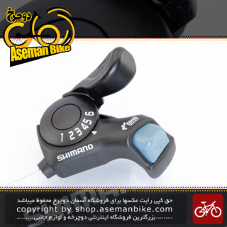 دسته دنده دوچرخه کوهستان/شهری شیمانو مدل تی ایکس سی سیس ایندکس سیستم 6 در 3 سرعته مشکی Shimano Bicycle Shifter SIS Index System TX30
