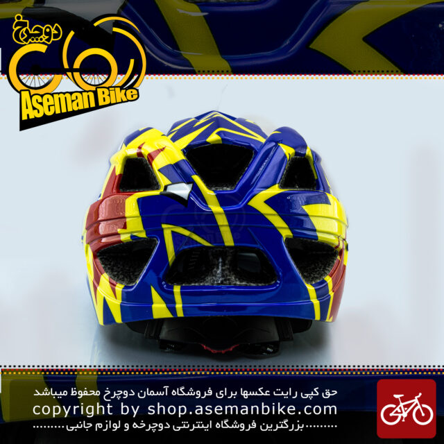 کلاه ایمنی دوچرخه سواری بچه گانه قناری مدل کا ال 30 وایکیک 13 آبی- زرد Canary Bicycle Helmet Kids Ka-L30 Waikik13
