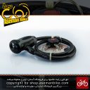 قفل کابلی سیم بکسلی کلیدی دوچرخه برند اوکی مدل 354T سایز 10 با طول650 میلیمتر مشکی-خاکستری Cable Lock Bicycle Brand OK Size 10x1560mm Model 354T Black-Gry