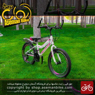 دوچرخه بچگانه المپیا مدل پلیر سایز 20 با سیستم دنده 21 سرعته سفید و صورتی Kids Bicycle Olympia Player Size 20 21 Speed White & Pink