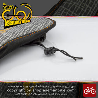 روکش زین دوچرخه چرمی دور دوخت تنظیمی برند انرژی طوسی  Energi Leather Gray Bicycle Saddle Cover