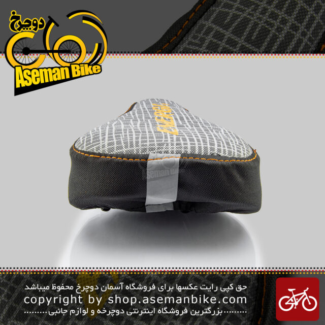 روکش زین دوچرخه چرمی دور دوخت تنظیمی برند انرژی طوسی Energi Leather Gray Bicycle Saddle Cover