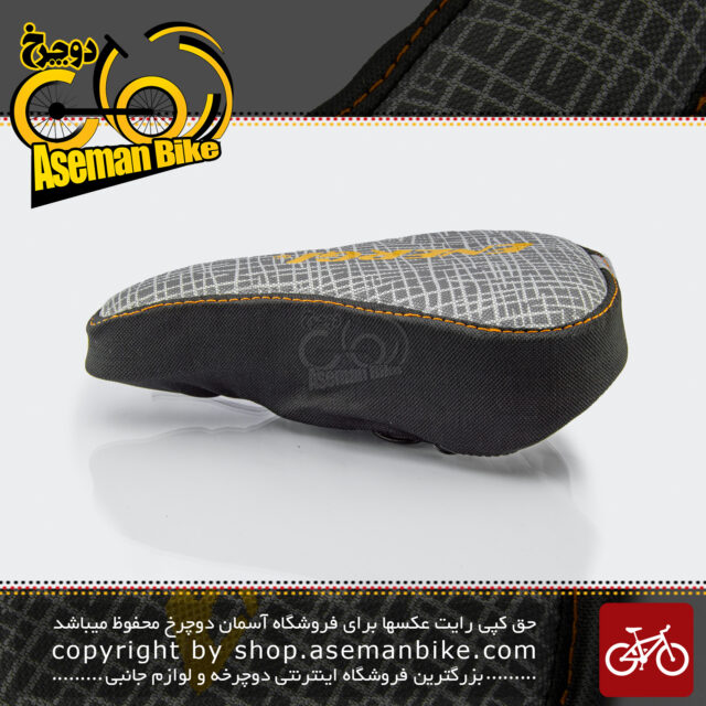 روکش زین دوچرخه چرمی دور دوخت تنظیمی برند انرژی طوسی Energi Leather Gray Bicycle Saddle Cover