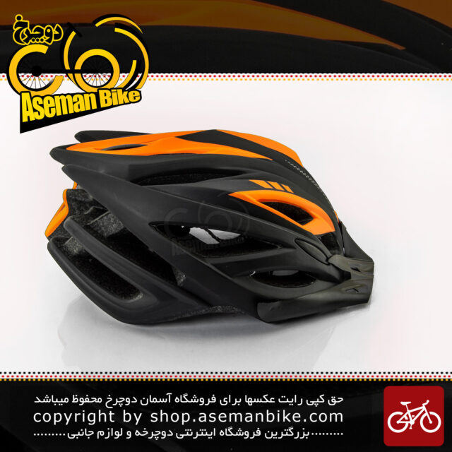 کلاه دوچرخه سواری برزرک مشکی-نارنجی سایز 62-58سانتی متر BERSERK Bicycle Helmet Black-Orange size 58-62cm