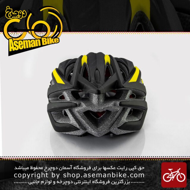 کلاه دوچرخه سواری برزرک مشکی-زرد سایز 62-58سانتی متر BERSERK Bicycle Helmet Black-Yellow size 58-62cm