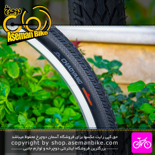 تایر لاستیک دوچرخه شهری توریستی ترکینگ چاویانگ سایز 28x1 5/8x1 1/2 ( 700x38c ) (40-622) کد H5113 مشکی Tire Bicycle ChaoYang TREKKING Bike ZC Rubber 28×1 5/8×1 1/2 700×38C H-5113