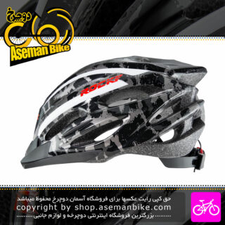 کلاه دوچرخه سواری راکی مدل اچ بی 31 مشکی سفید Rocky Bicycle Helmet HB31 58-61cm Black White