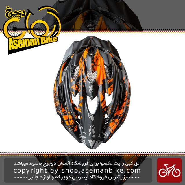 کلاه ایمنی دوچرخه سواری کوهستان لیمار مدل 757 سوپر سبک وزن رنگ مشکی نارنجی مات سایز لارج 57 تا 61 سانت طراحی ایتالیا Limar MTB Bicycle Helmet 757 Super Light Matt Black Orange Italy