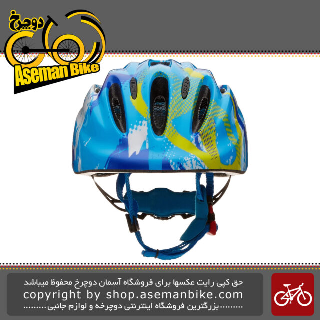 کلاه ایمنی دوچرخه بچه گانه برند لیمار مدل 149 سوپر سبک وزن سایز مدیوم 50 تا 57 سانت رنگ آبی طرح ستاره ای طراحی ایتالیا Limar Bicycle Helmet Kids 149 Blue Star Superlight M 50-57cm Italy