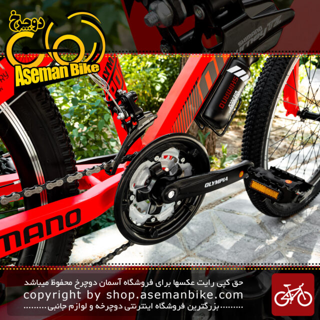 دوچرخه کوهستانی/شهری المپیا مدل آلوی اسپورت سایز 24 رنگ قرمز اسکارلت 21 سرعته Olympia MTB Bicycle Alloy Sport Size 24 Scarlet 21 Speed