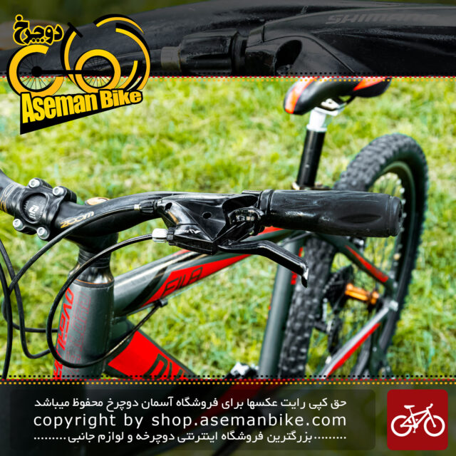 دوچرخه استوک کار کرده اورلورد مدل فیلا بدنه آلومینیوم 6061 ست شیمانو 21 سرعته سایز 26 رنگ طوسی سیر/قرمز Overlord Stock Bicycle Fila Aluminum 6061 Shimano-set 21 Speed Gray/Red