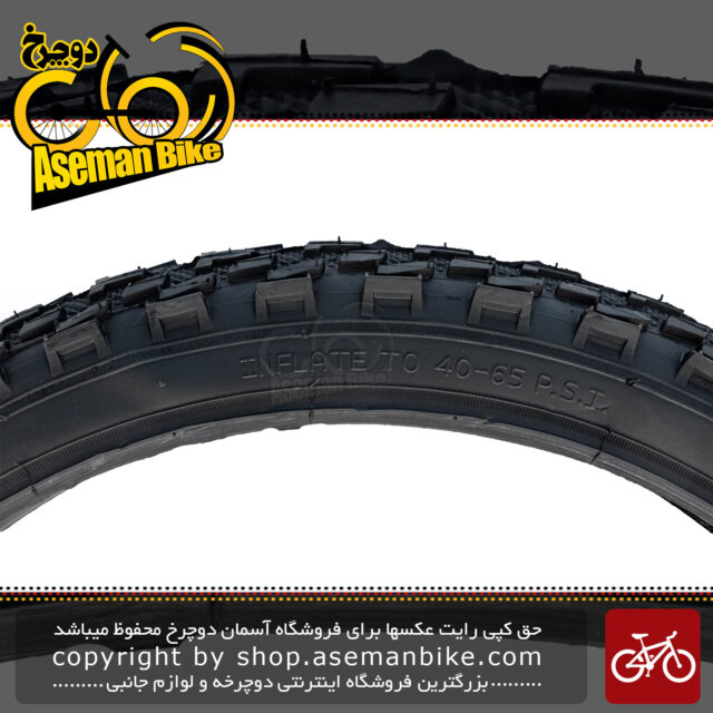 لاستیک دوچرخه توتی سایز 20 در 2.40 توان باد 65 پی اس آی عاج تی شکل TOTI Bicycle Tyre 20x2.40 T-Tread 65psi