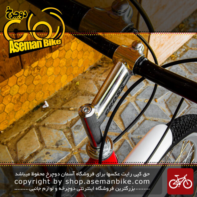 دوچرخه توریستی شهری برند کراس مدل سیتی استورم سایز 26 رنگ قرمز و مشکی با سیستم دنده 6 سرعته City Tourist Bicycle Cross City Storm Size 26 Red & Black 6 Speed