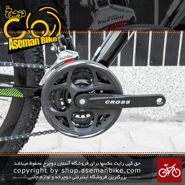 دوچرخه کوهستان برند کراس مدل جنیوس سایز 27.5 رنگ مشکی و سبز با سیستم دنده 21 سرعته MTB Bicycle Cross Genius Size 27.5 21 Speed Black & Green
