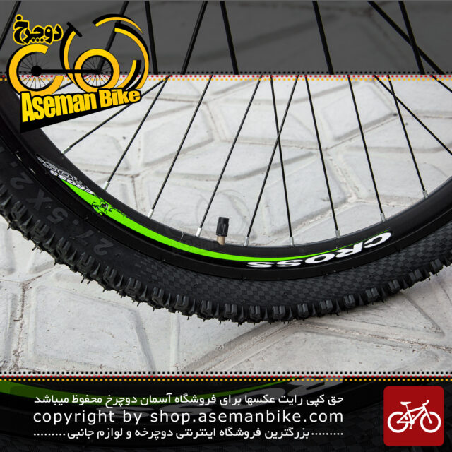 دوچرخه کوهستان برند کراس مدل جنیوس سایز 27.5 رنگ مشکی و سبز با سیستم دنده 21 سرعته MTB Bicycle Cross Genius Size 27.5 21 Speed Black & Green