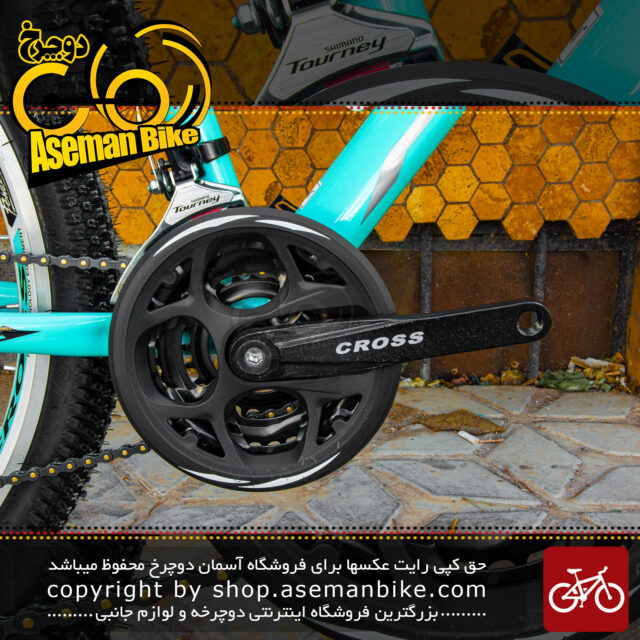 دوچرخه بانوان برند کراس مدل امگا سایز 26 رنگ ابی روشن با سیستم دنده 21 سرعته Ladys Bicycle Cross Omega Size 26 Light Blue 21 Speed