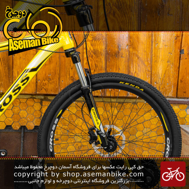 دوچرخه کوهستان برند کراس مدل ایگل سایز 27.5 رنگ زرد با سیستم دنده 27 سرعته MTB Bicycle Cross Eagle Size 27.5 Yellow 27 Speed