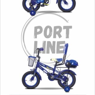 دوچرخه بچگانه برند پورت لاین مدل چیچک سایز 12 رنگ آبی Kids Bicycle Port Line Chichak Size 12 Blue