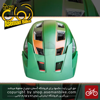 کلاه دوچرخه سواری لیمار مدل DELTA سبز نارنجی مات برند ایتالیایی سایز 52 تا 57 سانتی متر Limar Helmet Bicycle Delta 52-57 CM Green Orange Matte
