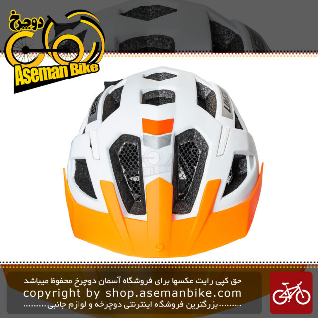 کلاه دوچرخه سواری لیمار ایتالیا مدل ایکس راید سایز 61-57 سانتی متر سفید نارنجی Original Limar X-Ride Bicycle Helmet