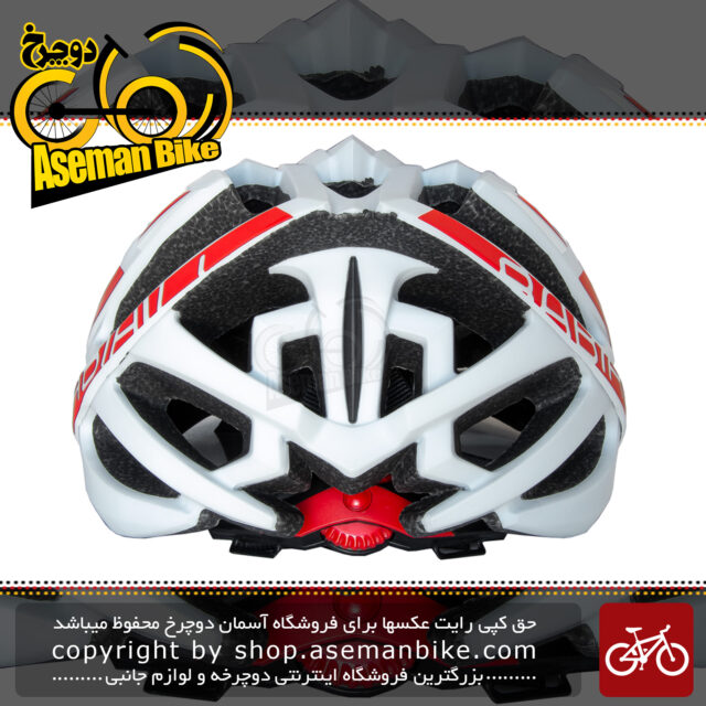 کلاه دوچرخه سواری راکی مدل KS29 سایز لارج رنگ سفید قرمز Helmet Bicycle Rocky KS29 Size L White & Red