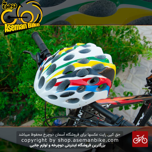 کلاه ایمنی دوچرخه سواری HADN مدل پنج رنگ قهرمانی سایز درو سر 58 الی 64 سانتی متر