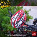 کلاه ایمنی دوچرخه سواری مدل NINJA سفید قرمز سایز 56 الی 62 سانتی متر NINJA Bicycle Helmet RED Size 56-62 CM