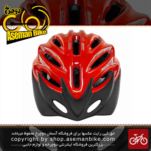 کلاه دوچرخه سواری کویین مدل مک سایز دور سر 55 الی 59 سانتی متر قرمز Queen Mac Bicycle Helmet 55 to 59 Red