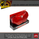 چراغ عقب روی ترکبند دوچرخه انرژی CG-409R1 شبرنگ دار 5 Red LEDS Carrier light With Reflector