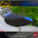 روکش زین دوچرخه چرمی با پد ابری مدل S12 مشکی آبی