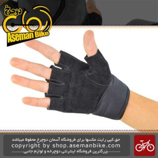 دستکش دوچرخه آدیداس نیم انگشت مشکی Adidas Bicycle Gloves Half Finger