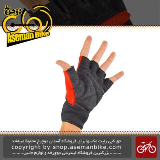 دستکش دوچرخه آدیداس نیم انگشت مشکی زرد Adidas Bicycle Gloves Half Finger