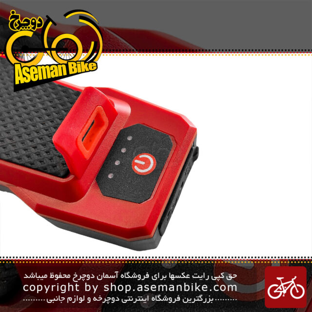 چراغ بوق و هولدر موبایل دوچرخه 550 لومن BF مدل 909 قرمز Bicycle BF Light Phone Holder & Horn 550LM 909 Red