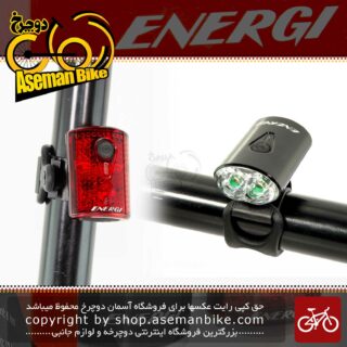 چراغ جلو و عقب دوچرخه برند انرژی مدل CG211R CG211W شارژی Front And Rear ENERGI USB Rechargeable CG211R CG211W