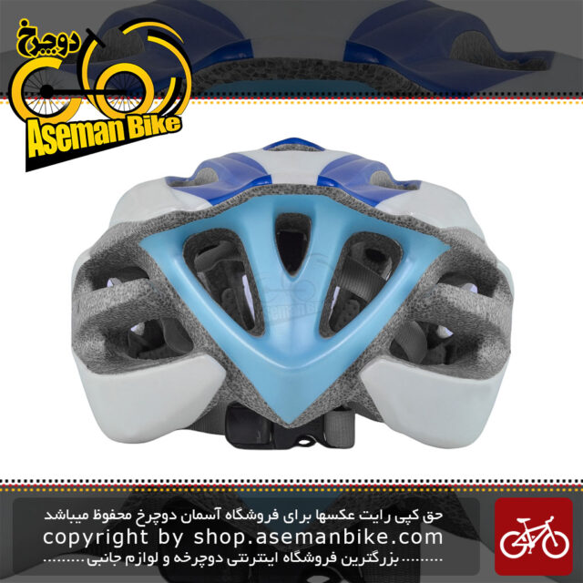 کلاه دوچرخه سواری جاینت مدل آرس سایز دور سر 55 سفید آبی Giant Ares Bicycle Helmet 55 White Blue