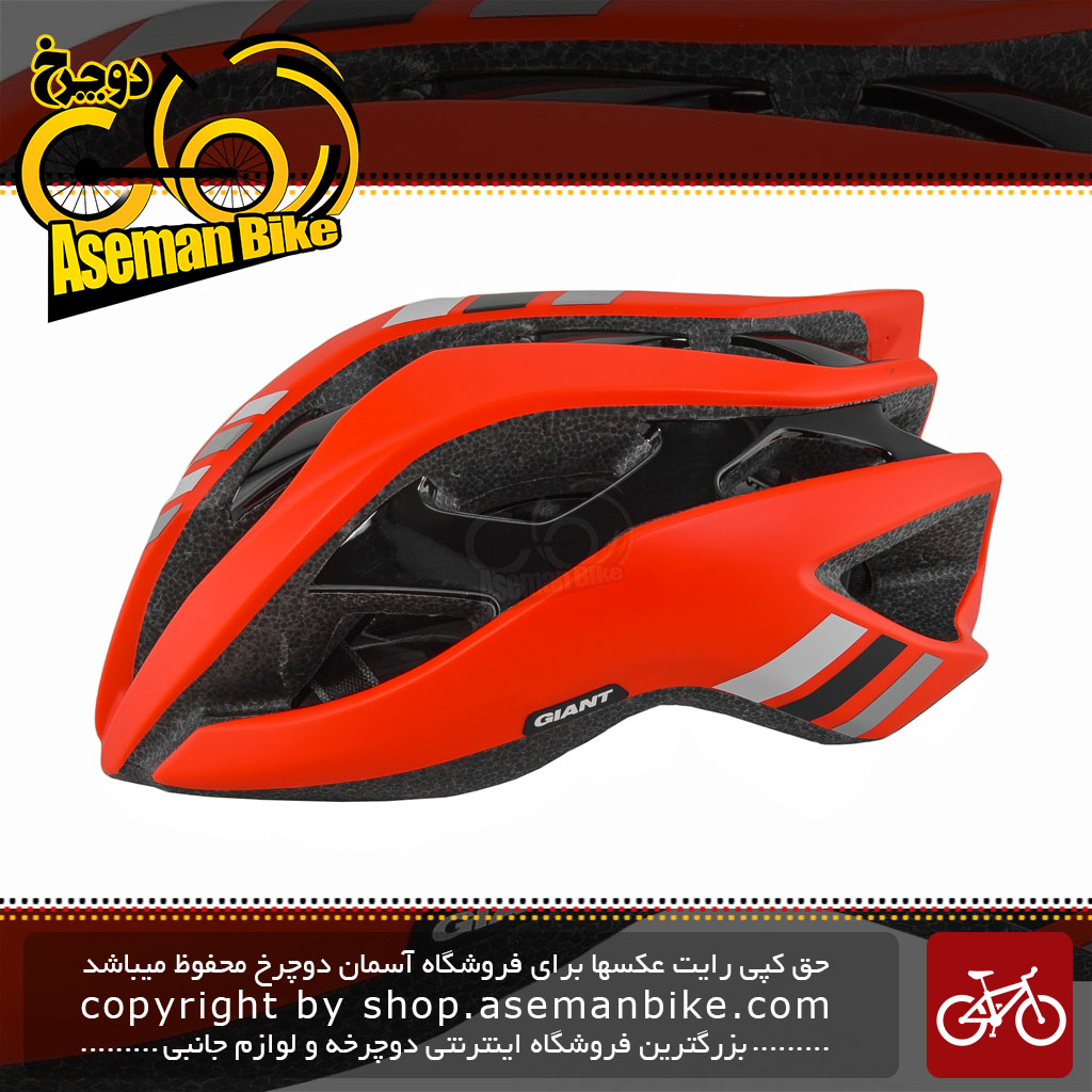 کلاه دوچرخه سواری جاینت مدل رو سایز دور سر 55 الی 61 قرمز نئونی Giant Rev Bicycle Helmet 55 to 61 Neon Red