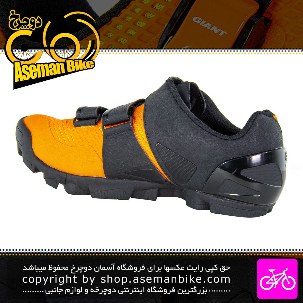  کفش دوچرخه سواری قفل شو کوهستان جاینت مدل فلو رنگ نارنجی Giant Bicycle FLOW MTB Shoes