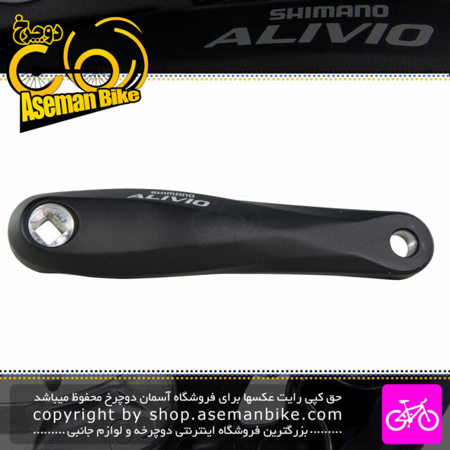 طبق قامه دوچرخه شیمانو مدل ALIVIO FC-M411 44x32x22 دندانه مشکی Shimano Crankset Bicycle Alivio FC-M411 44X32X22T 170M Black