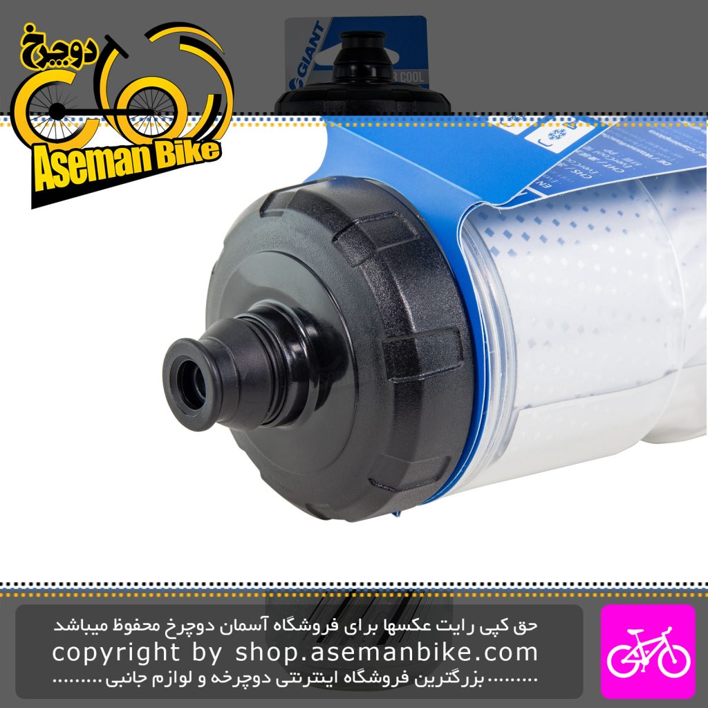 قمقمه دوجداره جاینت تایوان مشکی شفاف Giant Bicycle Evercool Thermo Water Bottle