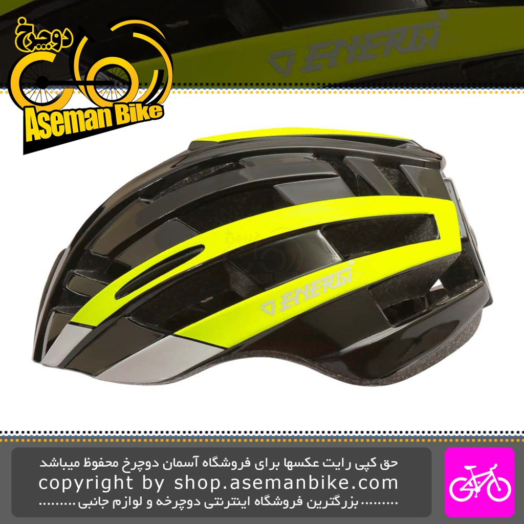 کلاه دوچرخه سواری انرژی مدل HB3-8 مشکی سبز Energi Bicycle Helmet HB3-8 55-58cm Black Green