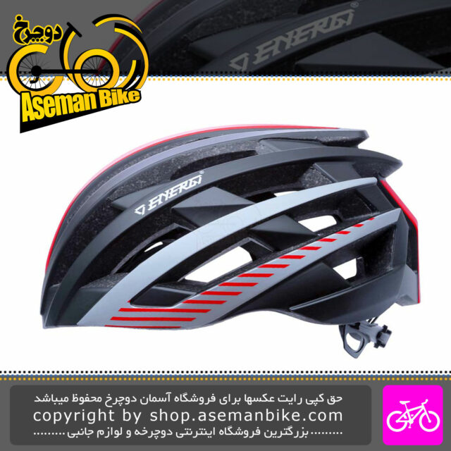 کلاه دوچرخه سواری انرژی مدل HB90 مشکی قرمز Energi Bicycle Helmet HB90 58-61cm Black Red