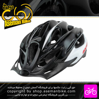 کلاه دوچرخه سواری راکی مدل ام وی 16 مشکی سفید Rocky Bicycle Helmet MV16 58-61cm Black White
