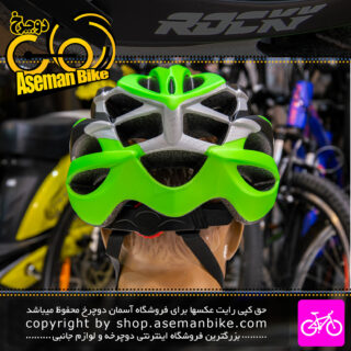 کلاه دوچرخه سواری راکی مدل HY032 مشکی سبز Rocky Bicycle Helmet HY032 58-61cm Black Green