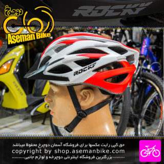 کلاه دوچرخه سواری راکی مدل HY032 قرمز سفید Rocky Bicycle Helmet HY032 58-61cm White Red