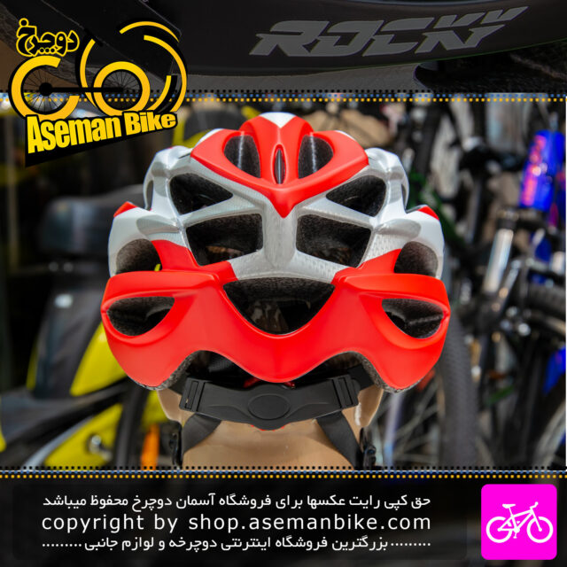 کلاه دوچرخه سواری راکی مدل HY032 قرمز سفید Rocky Bicycle Helmet HY032 58-61cm White Red