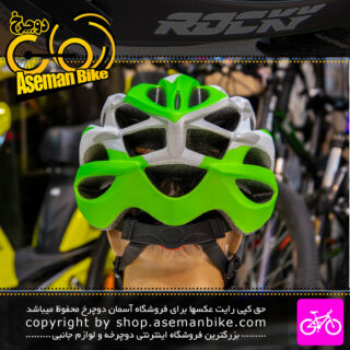 کلاه دوچرخه سواری راکی مدل HY032 سبز سفید Rocky Bicycle Helmet HY032 58-61cm White Green