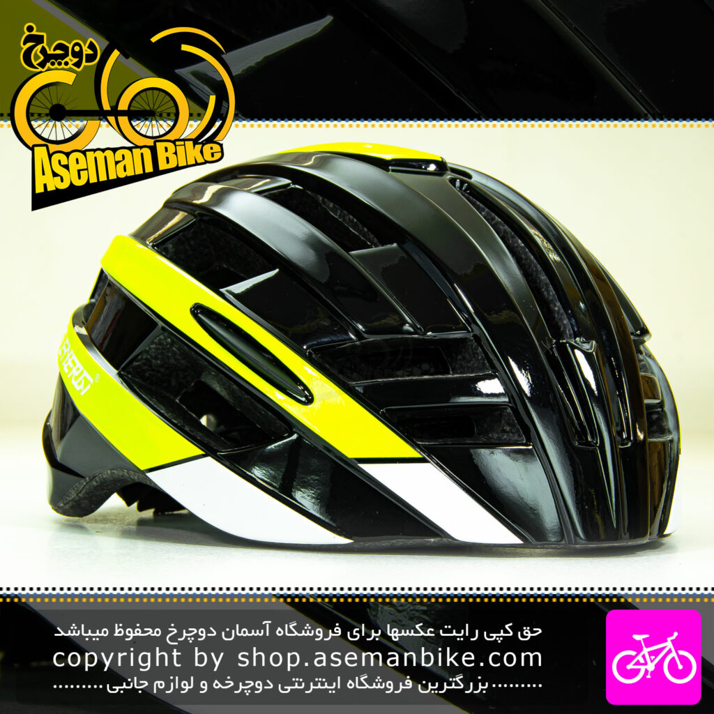کلاه دوچرخه سواری انرژی مدل HB3-8 مشکی سبز Energi Bicycle Helmet HB3-8 58-61cm Black Green