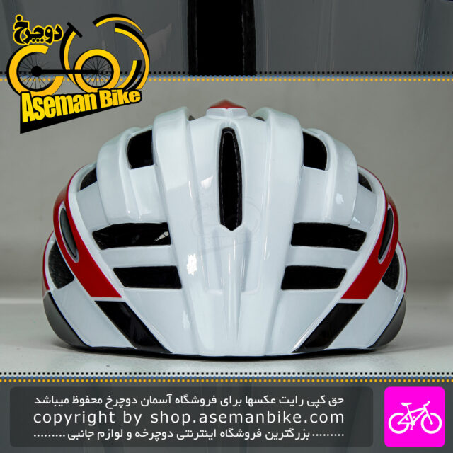 کلاه دوچرخه سواری انرژی مدل HB3-8 سفید قرمز Energi Bicycle Helmet HB3-8 55-58cm White Red