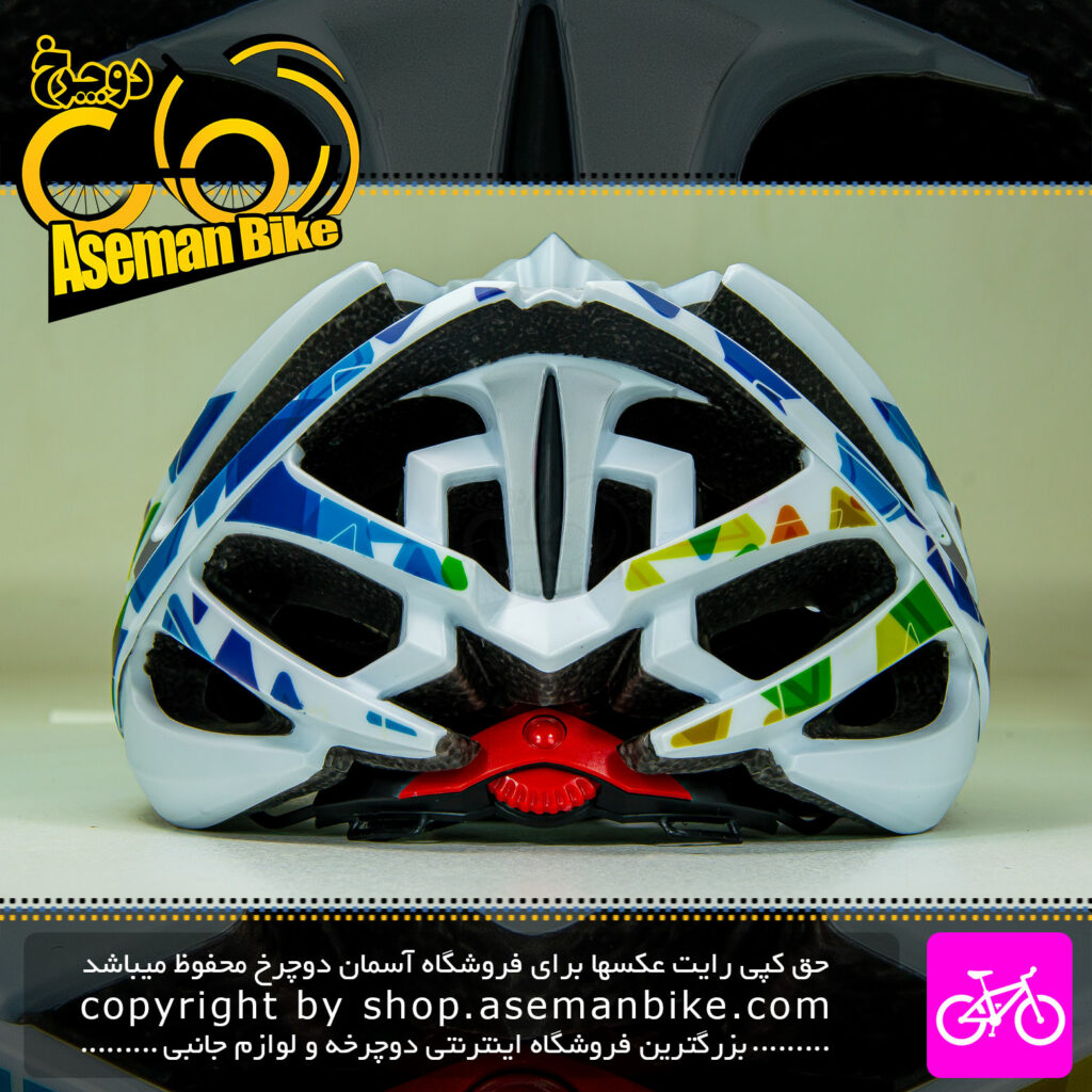 کلاه دوچرخه سواری انرژی مدل KS29 سفید آبی Energi Bicycle Helmet KS29 58-61cm White Blue
