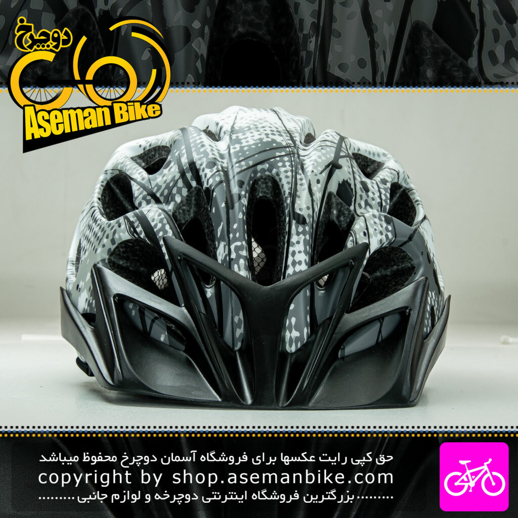 کلاه دوچرخه سواری انرژی مدل MV35 سفید مشکی Energi Bicycle Helmet MV35 55-58cm White Black